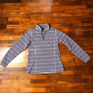 🔥SALE Eddie Bauer Women's Striped Fleece Pullover Sweater